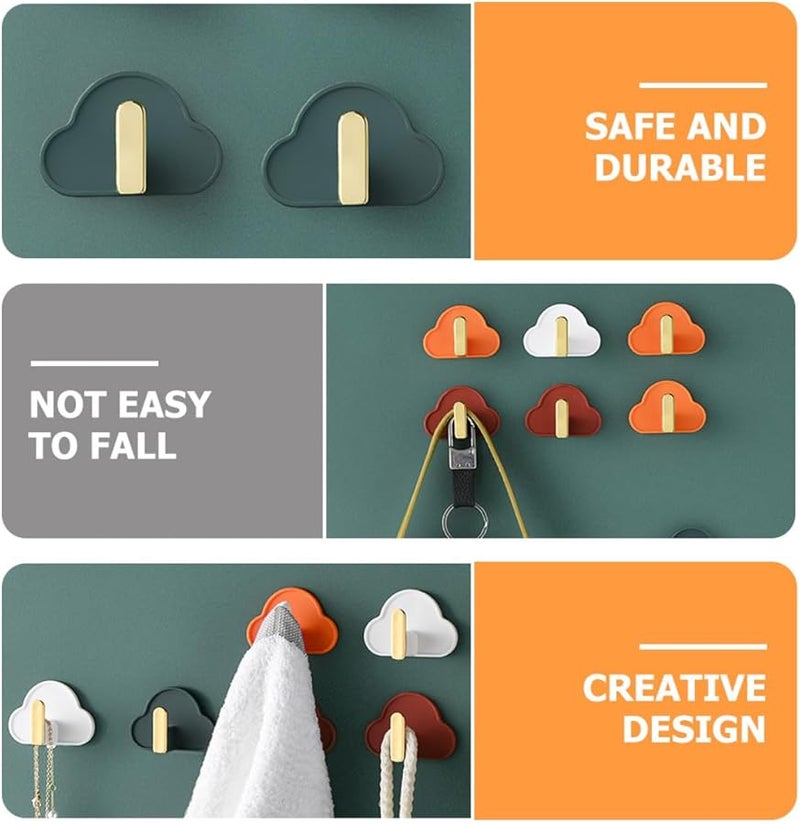 Green L Shaped Adhesive Wall Hooks 4pcs No Nail Hanging for Kitchen Bathroom Organization - Image 5